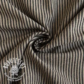Tissu déco Simone lin noir