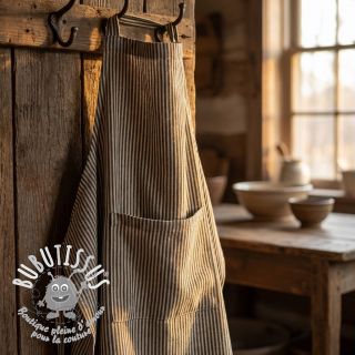 Tissu déco Simone lin noir