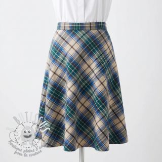 Tissu coton YARN DYED CHECK BRUSHED blue