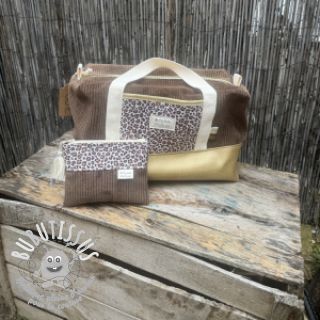 Tissu velours cotelé HUGGY chocolat