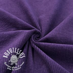 Tissu velours cotelé 6W WASHED STRETCH dark purple