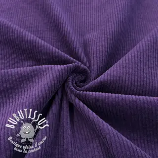Tissu velours cotelé 6W WASHED STRETCH dark purple