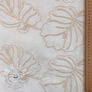 Tissu coton VOILE EMBROIDERY Kady off white