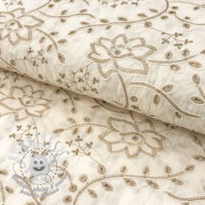 Tissu coton VOILE EMBROIDERY Kiara off white