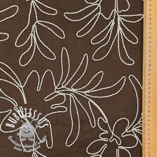 SUEDE Tape flower dark brown