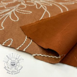 SUEDE Tape flower cinnamon