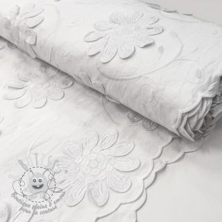 Tissu coton EMBROIDERY Bellagio white