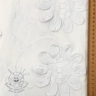 Tissu coton EMBROIDERY Bellagio white