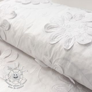 Tissu coton EMBROIDERY Bellagio white