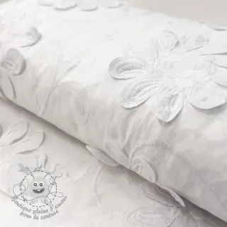 Tissu coton EMBROIDERY Bellagio white