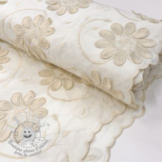 Tissu coton EMBROIDERY Bellagio cream