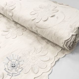 Tissu coton EMBROIDERY Bellagio off white