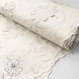 Tissu coton EMBROIDERY Bellagio off white