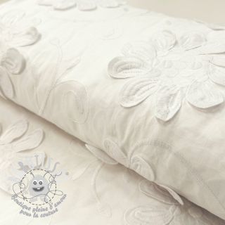 Tissu coton EMBROIDERY Bellagio off white