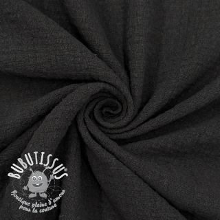 Tissu coton SLUB WASHED black