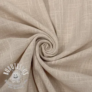 Tissu coton SLUB WASHED beige