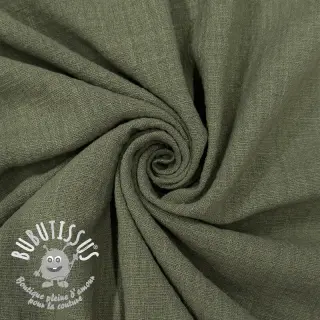 Tissu coton SLUB WASHED pickle
