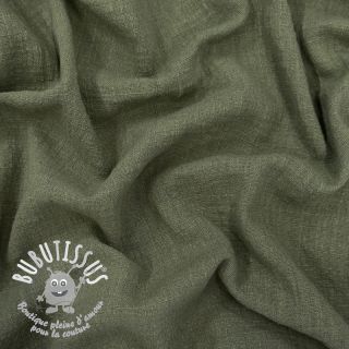 Tissu coton SLUB WASHED pickle