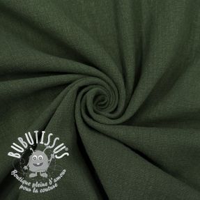 Tissu coton SLUB WASHED army green