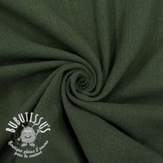 Tissu coton SLUB WASHED army green