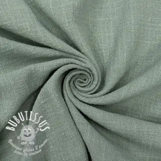 Tissu coton SLUB WASHED old green