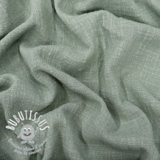 Tissu coton SLUB WASHED old green