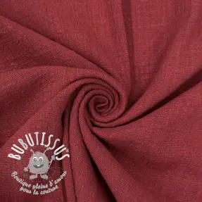 Tissu coton SLUB WASHED wine red