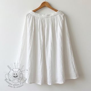 Tissu coton WASHED white