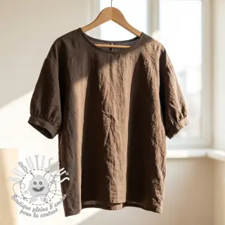 Tissu coton WASHED taupe