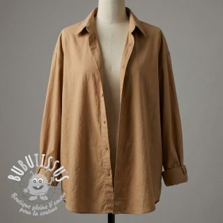 Tissu coton WASHED cinnamon