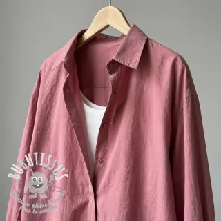 Tissu coton WASHED dark blush
