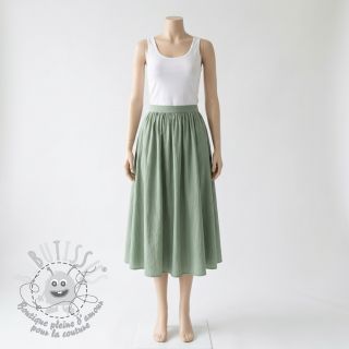 Tissu coton WASHED old green