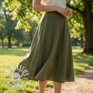 Tissu coton WASHED pickle