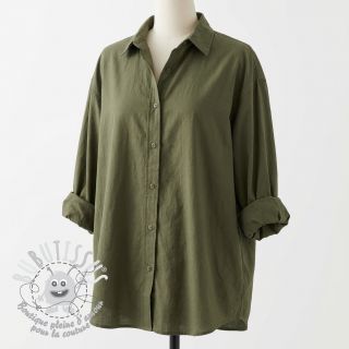 Tissu coton WASHED pickle