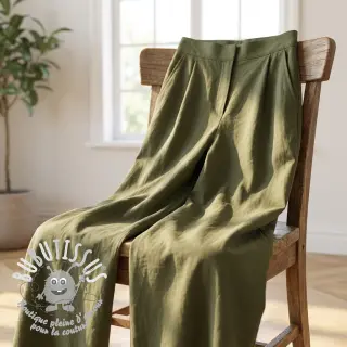 Tissu coton WASHED pickle