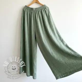 Tissu coton SLUB WASHED old green