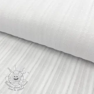 Tissu coton DOBBY Stripe off white