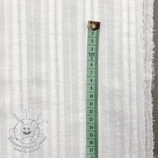 Tissu coton DOBBY Stripe off white