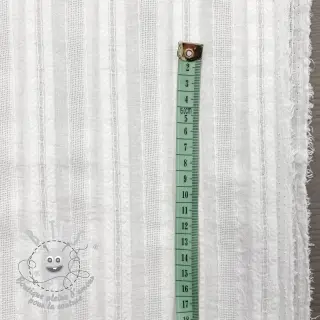 Tissu coton DOBBY Stripe off white