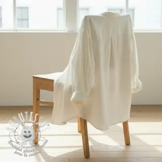 Tissu coton SLUB WASHED ecru