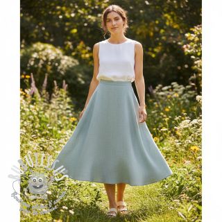 Tissu coton SLUB WASHED blue