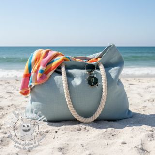 Tissu coton SLUB WASHED blue