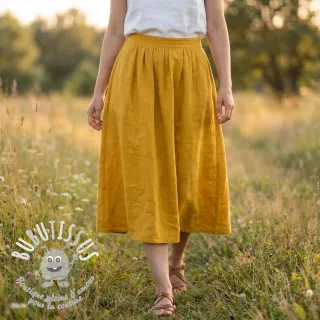 Tissu coton SLUB WASHED ochre