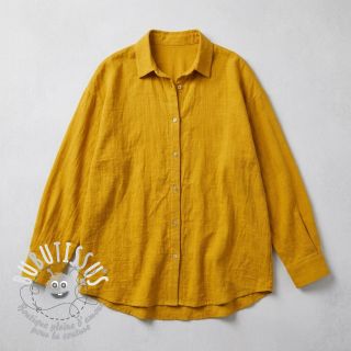 Tissu coton SLUB WASHED ochre