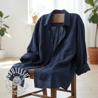 Tissu coton SLUB WASHED navy