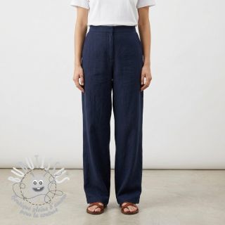 Tissu coton SLUB WASHED navy