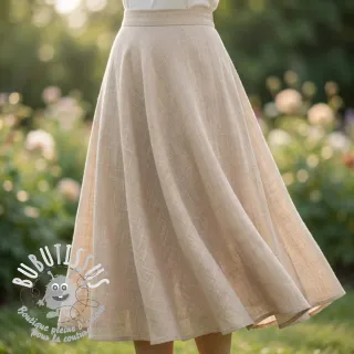 Tissu coton SLUB WASHED beige