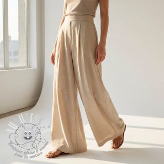 Tissu coton SLUB WASHED beige