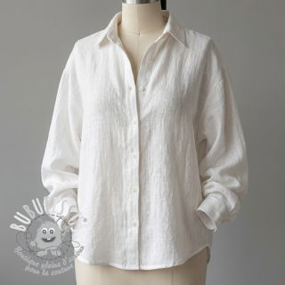 Tissu coton SLUB WASHED off white