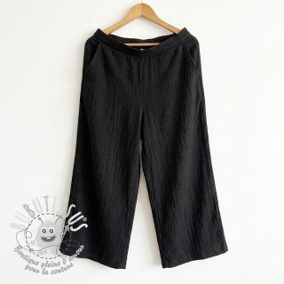 Tissu coton SLUB WASHED black